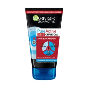 Garnier SkinActive Pure Active 3-In-1 Charcoal Anti-Blackhead 150 Ml