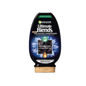 Ultimate Blends Conditioner with Charcoal, our balancing remedy for smoothed lengths with no weigh down.